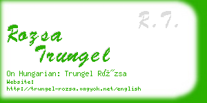 rozsa trungel business card